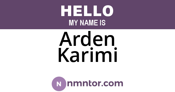 Arden Karimi