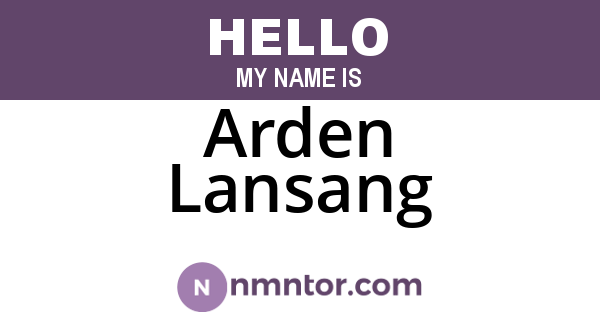 Arden Lansang