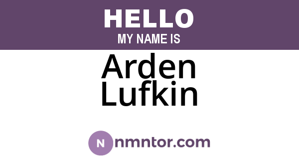 Arden Lufkin