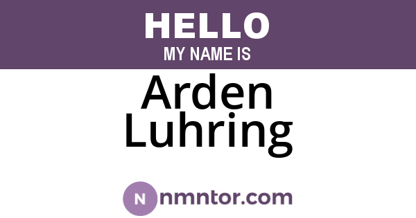 Arden Luhring
