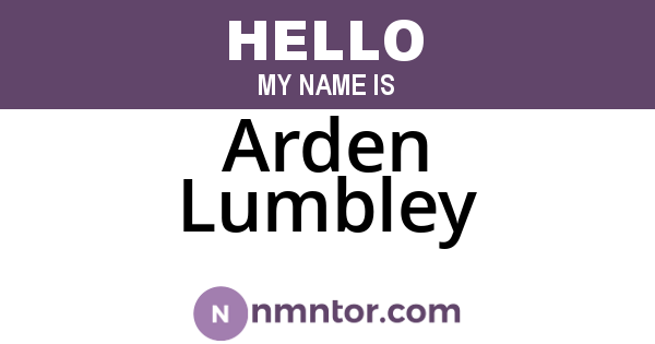 Arden Lumbley