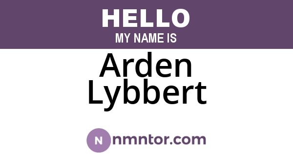 Arden Lybbert