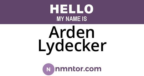 Arden Lydecker