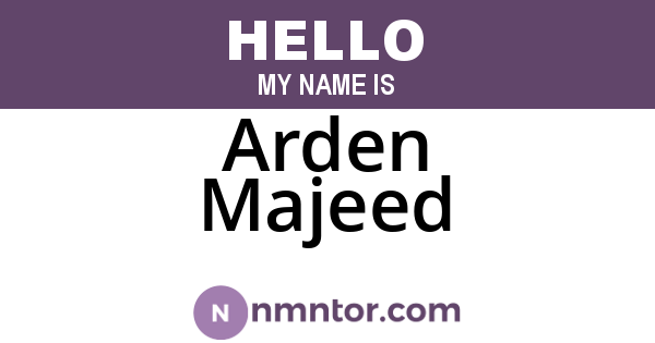 Arden Majeed