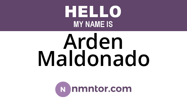 Arden Maldonado