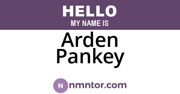 Arden Pankey