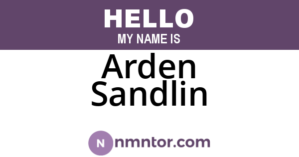 Arden Sandlin