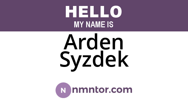 Arden Syzdek
