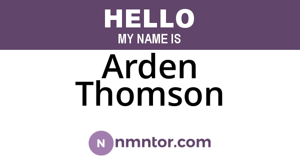 Arden Thomson