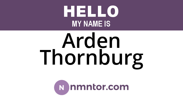 Arden Thornburg