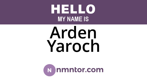 Arden Yaroch