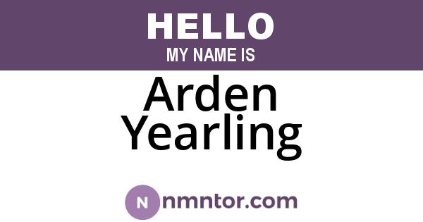 Arden Yearling