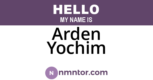 Arden Yochim