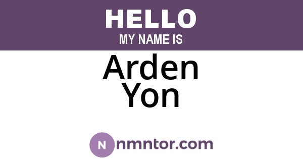 Arden Yon