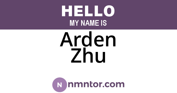 Arden Zhu