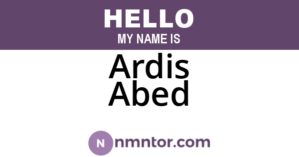 Ardis Abed