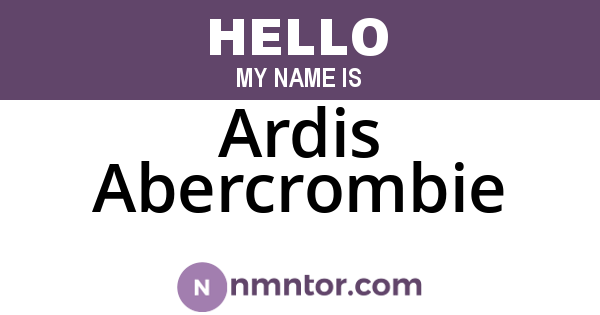 Ardis Abercrombie