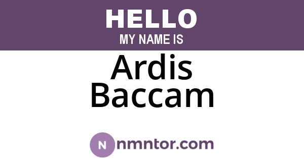 Ardis Baccam