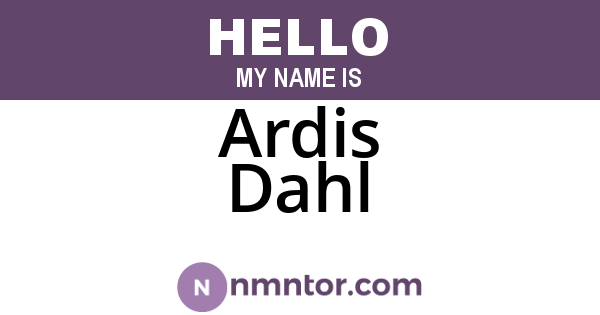 Ardis Dahl