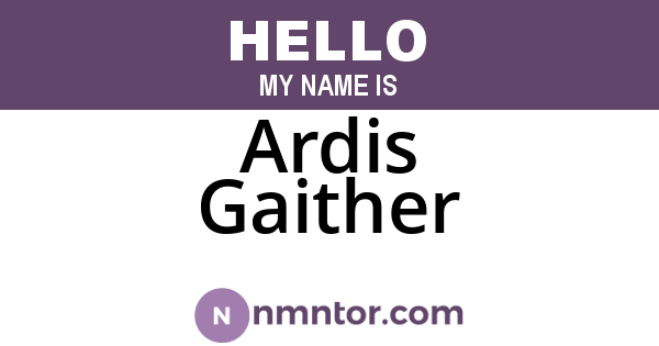 Ardis Gaither