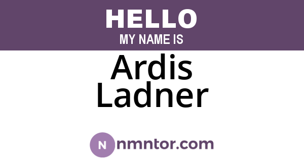 Ardis Ladner
