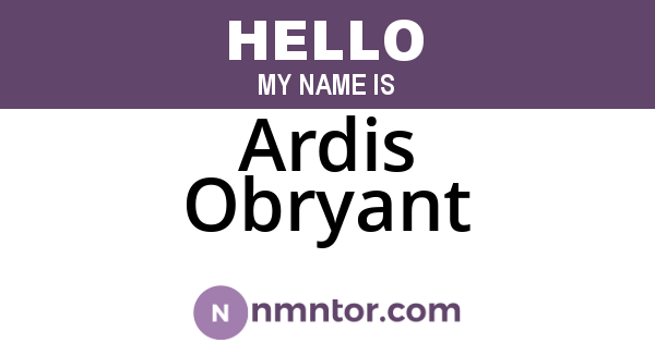 Ardis Obryant
