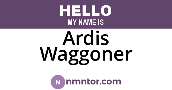 Ardis Waggoner