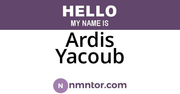Ardis Yacoub