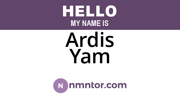 Ardis Yam