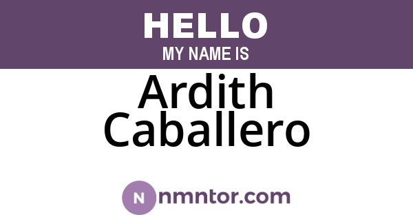 Ardith Caballero