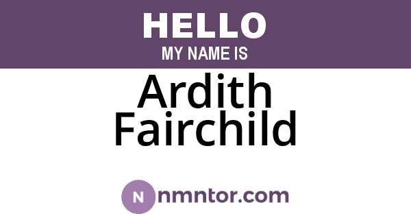 Ardith Fairchild