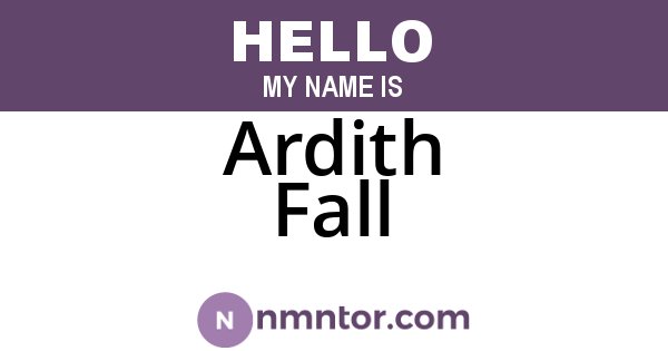 Ardith Fall