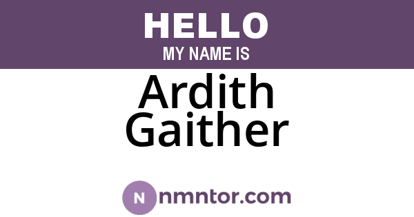 Ardith Gaither