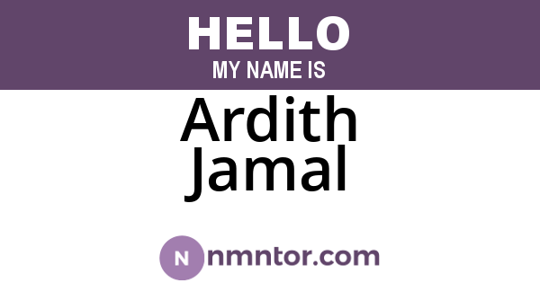 Ardith Jamal