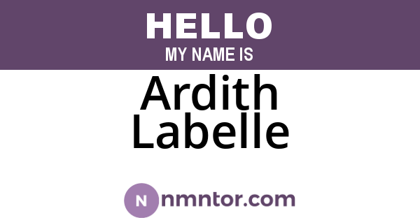 Ardith Labelle