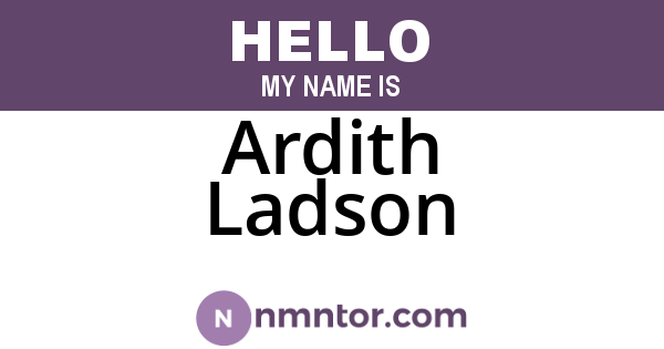 Ardith Ladson