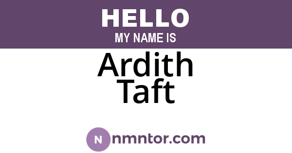 Ardith Taft