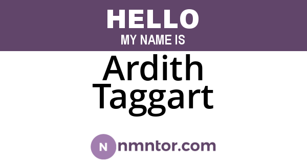 Ardith Taggart