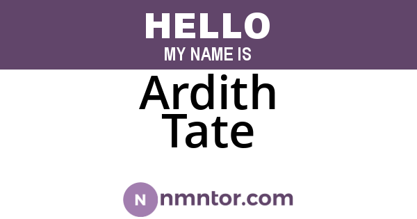 Ardith Tate