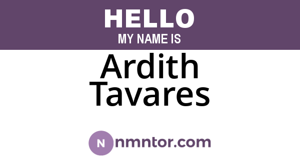 Ardith Tavares