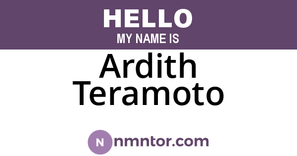 Ardith Teramoto