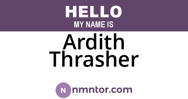 Ardith Thrasher