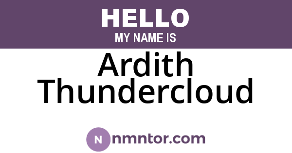 Ardith Thundercloud
