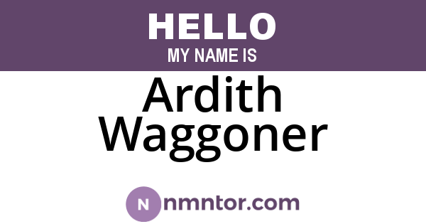 Ardith Waggoner
