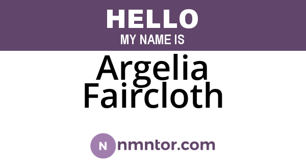 Argelia Faircloth