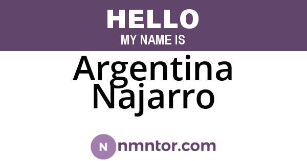 Argentina Najarro