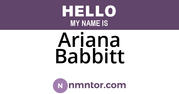 Ariana Babbitt