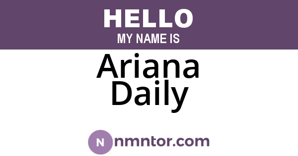 Ariana Daily