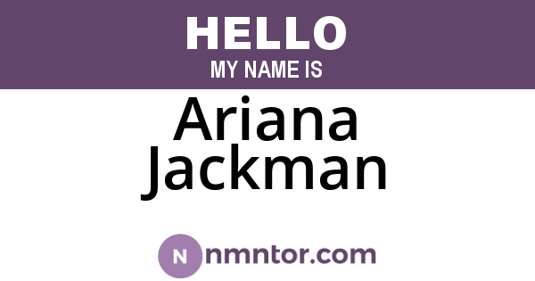Ariana Jackman