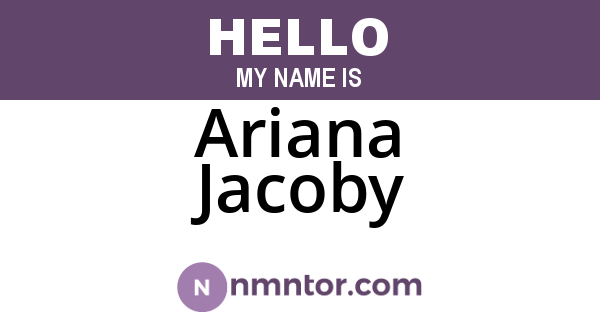 Ariana Jacoby